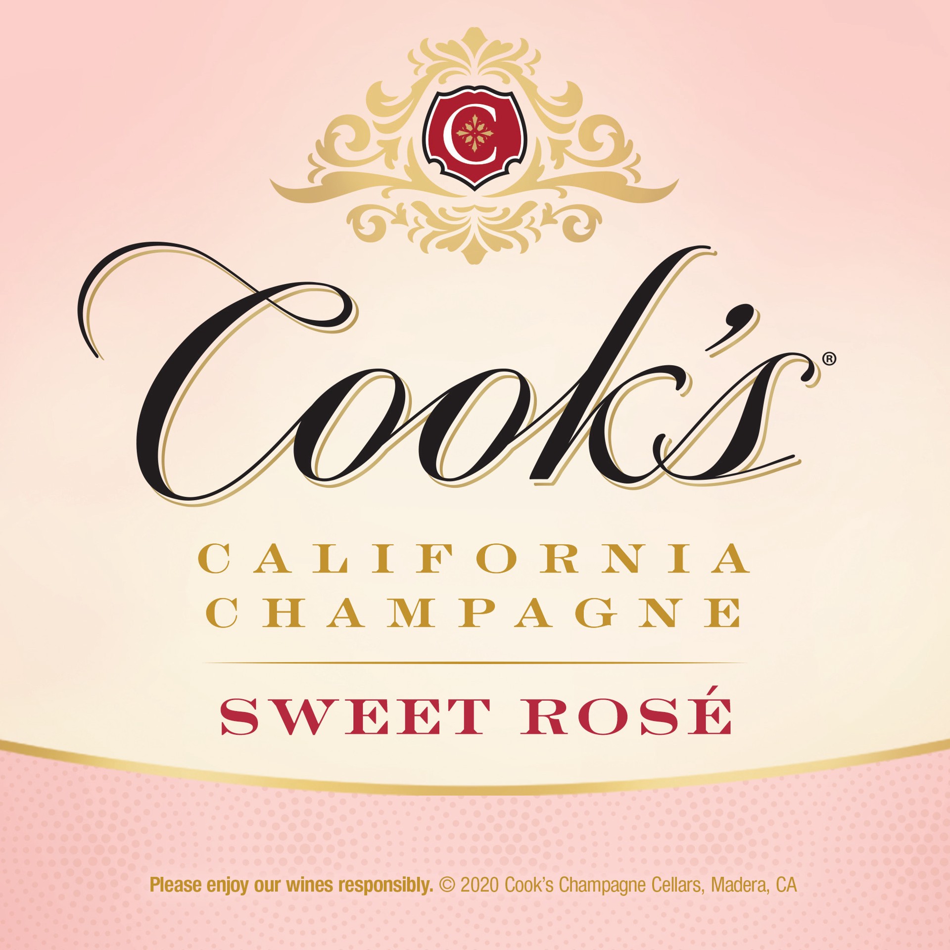 slide 3 of 7, Cooks Sparkling Sweet Rose, 25.36 fl oz