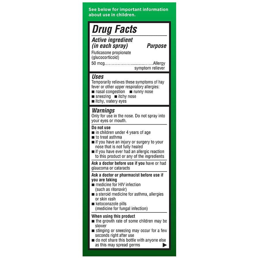 slide 4 of 5, Walgreens Fluticasone Allergy Nasal Spray, 0.62 fl oz x 2 ct