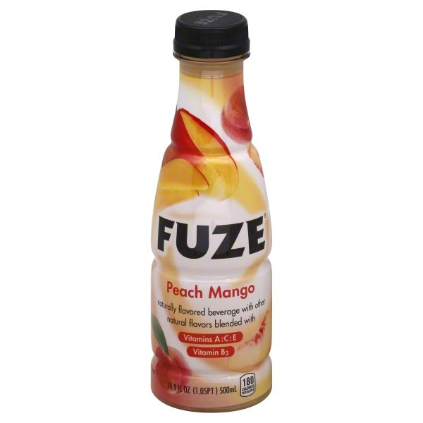 slide 1 of 4, Fuze Peach Mango Flavored Beverage - 16.9 oz, 16.9 oz