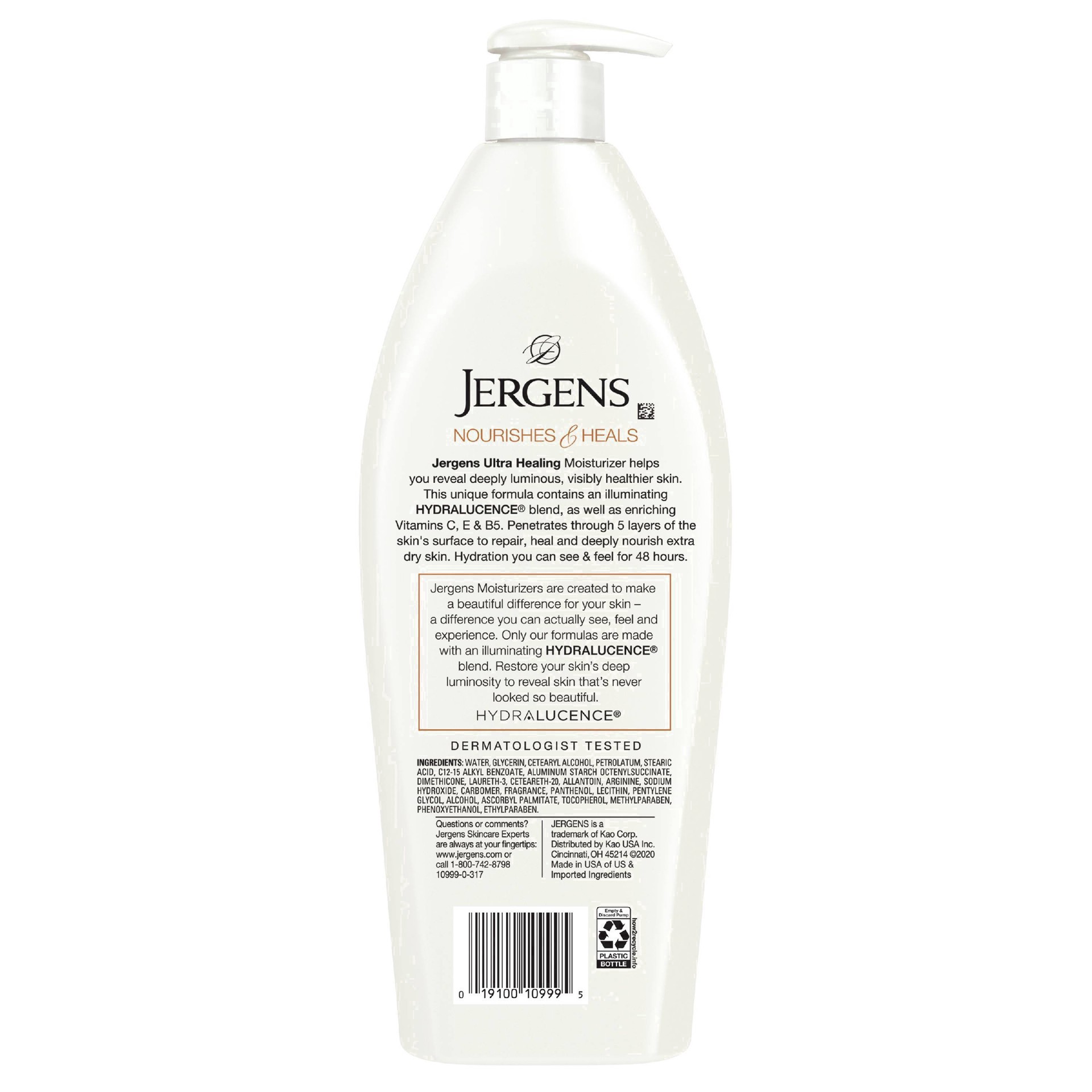 slide 61 of 67, Jergens Ultra Healing Dry Skin Moisturizer, Body and Hand Lotion, for Absorption into Extra Dry Skin, 21 Oz, 21 fl oz