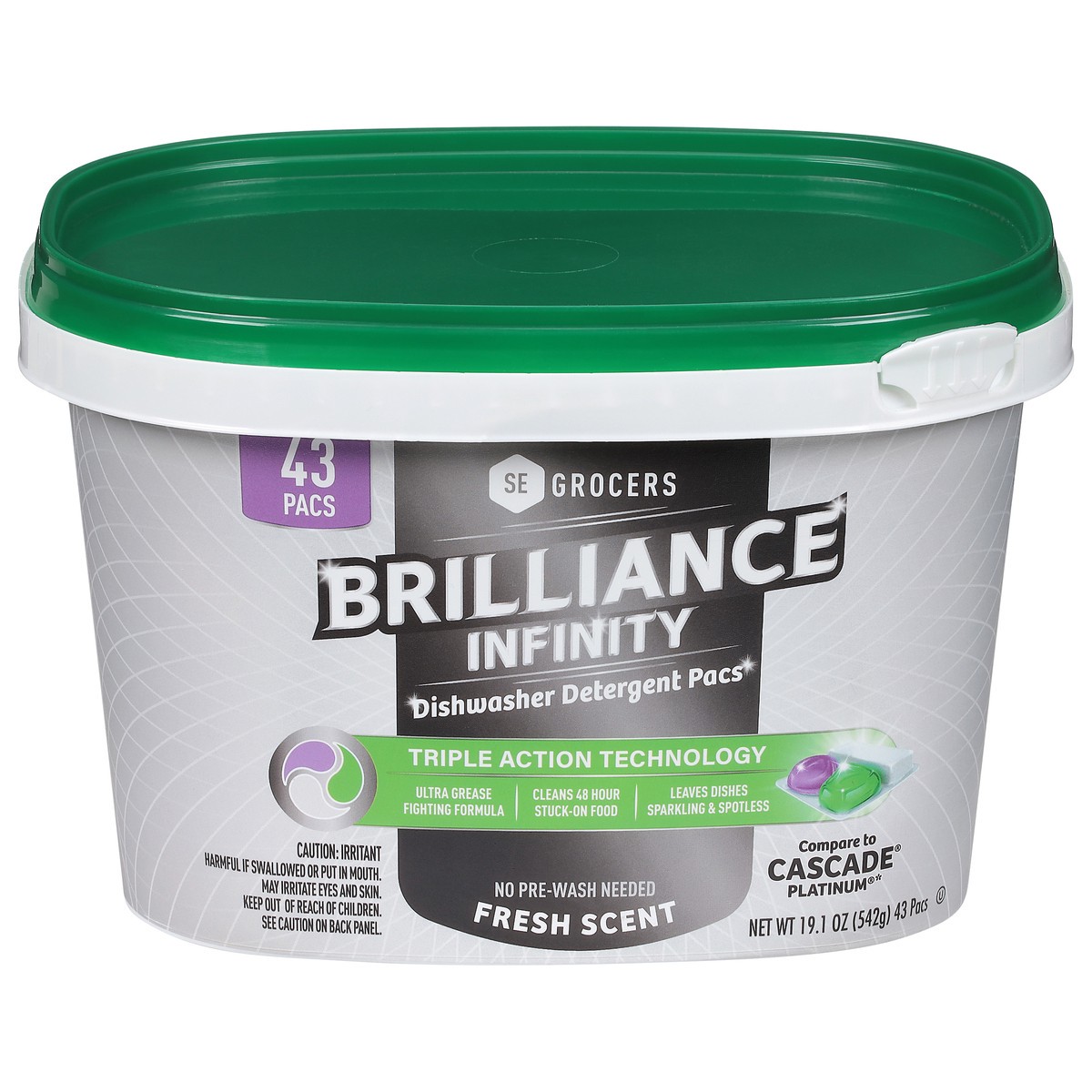 slide 1 of 4, Se Grocers Auto Dish Pod 3Chmbr, 43 ct