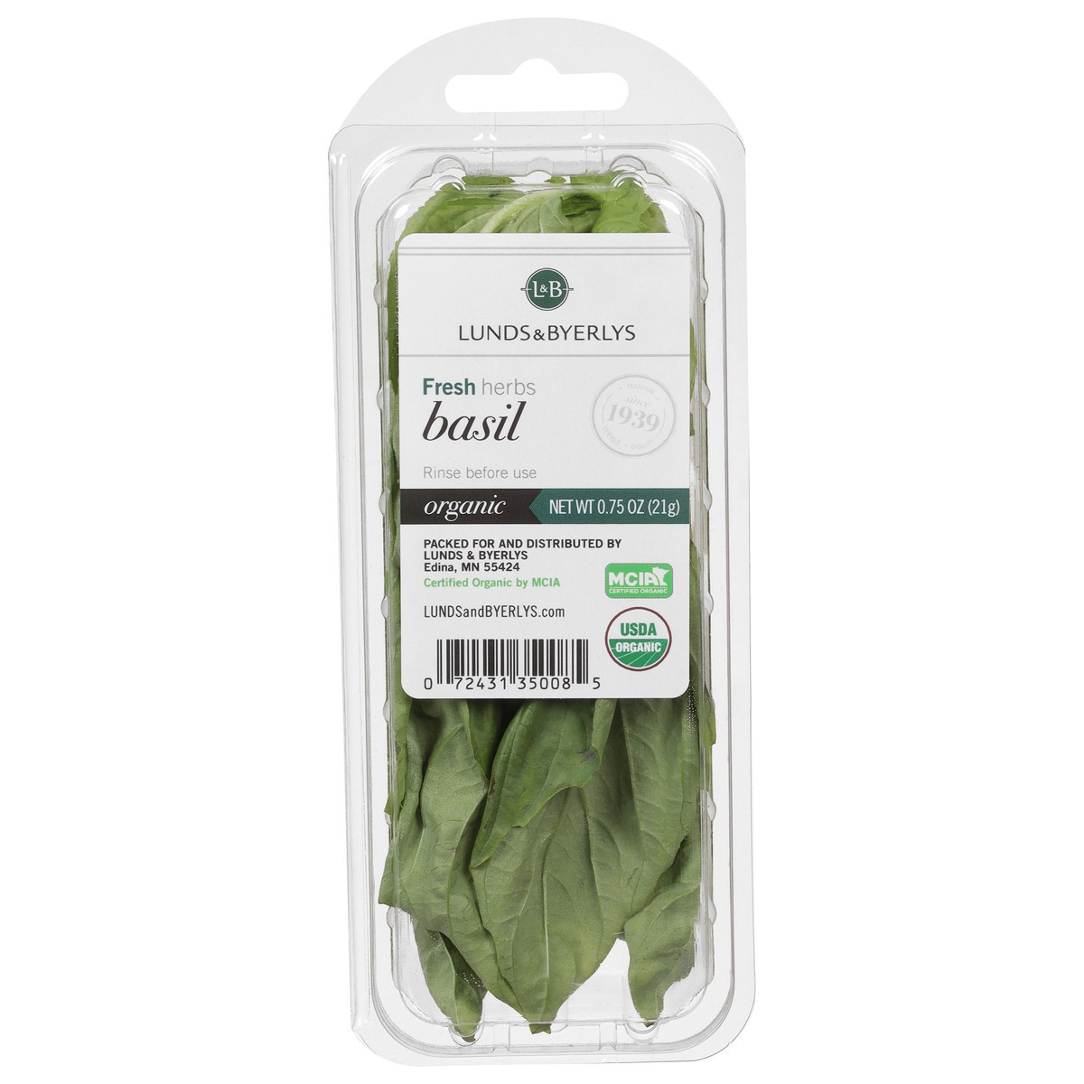 slide 5 of 9, L&B Lunds & Byerlys Organic Basil 0.75 oz, 0.75 oz