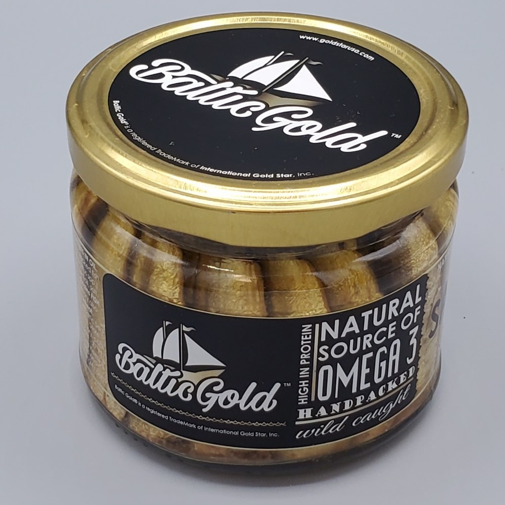 slide 1 of 1, Baltic Gold Sardines in Oil, 250 gram