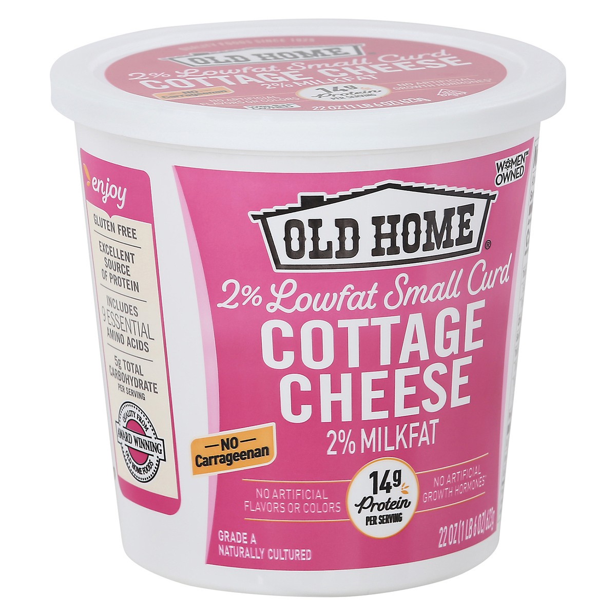 slide 3 of 9, Old Home 2% Low Fat Cottage Cheese, 22 oz