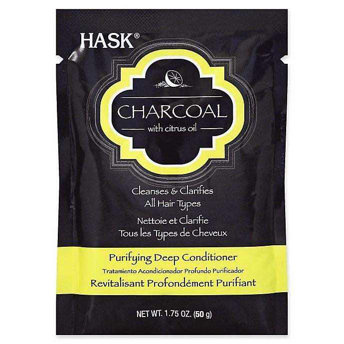 slide 1 of 2, Hask Charcoal Purifying Deep Conditioner with Citrus Oil Pack, 1.75 oz