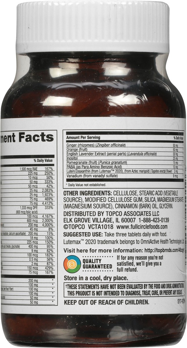 slide 3 of 10, Full Circle Market Women's Multivitamin With Standardized Herbal Extracts Vegetarian Tablets, 90 ct