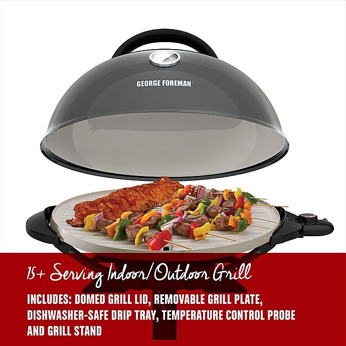 slide 5 of 5, George Foreman Indoor/Outdoor Electric Grill, 1 ct