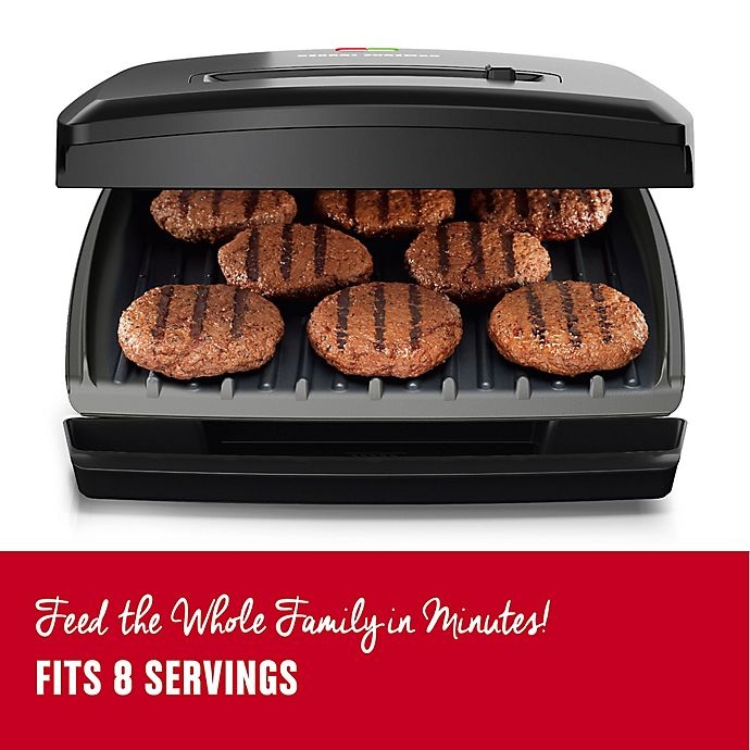 slide 3 of 5, George Foreman 8-Serving Variable Temperature Grill - Black, 1 ct