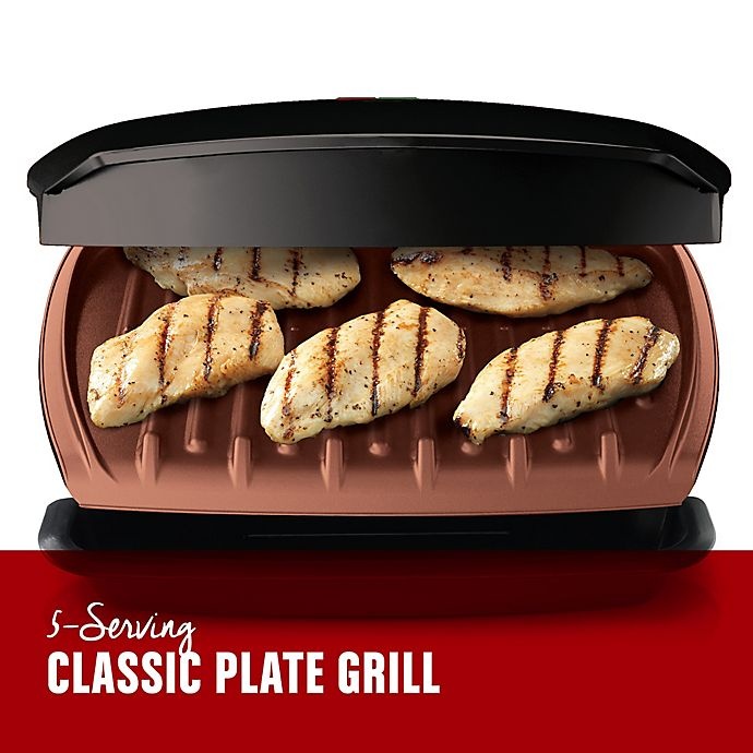 slide 5 of 7, George Foreman 5-Serving Classic Electric Indoor Grill and Panini Press, 1 ct