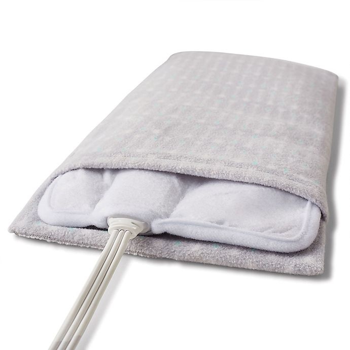 slide 5 of 6, Sunbeam Weighted Heating Pad - Grey, 1 ct