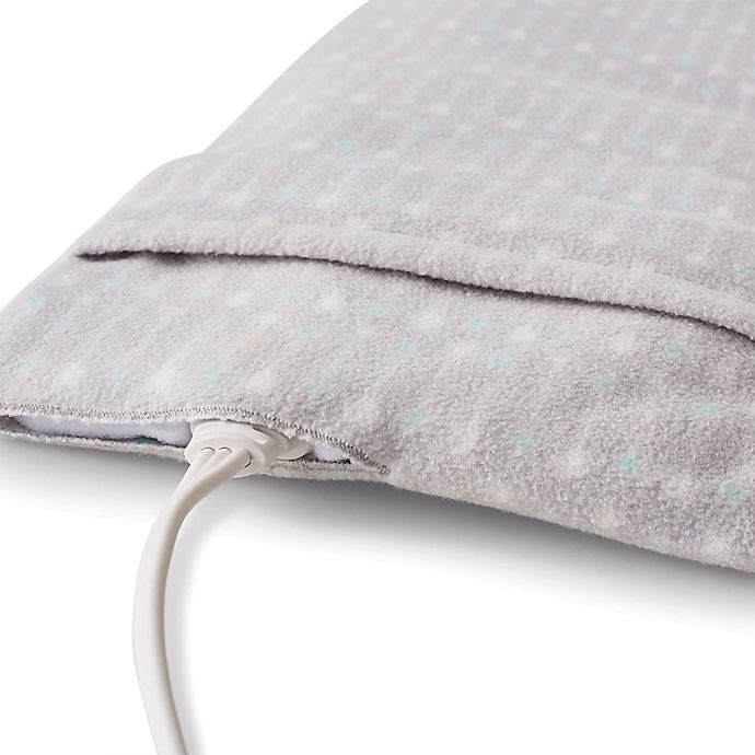 slide 6 of 6, Sunbeam Weighted Heating Pad - Grey, 1 ct