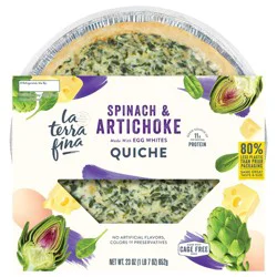 La Terra Fina Spinach & Artichoke Quiche 23 oz