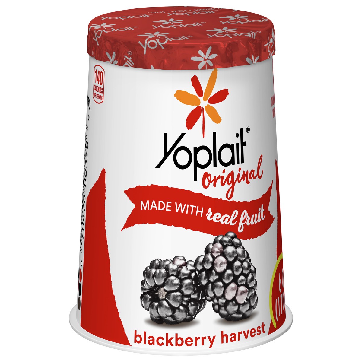 slide 3 of 9, Yoplait Original Blackberry Harvest Low Fat Yogurt, 6 oz Yogurt Cup, 6 oz