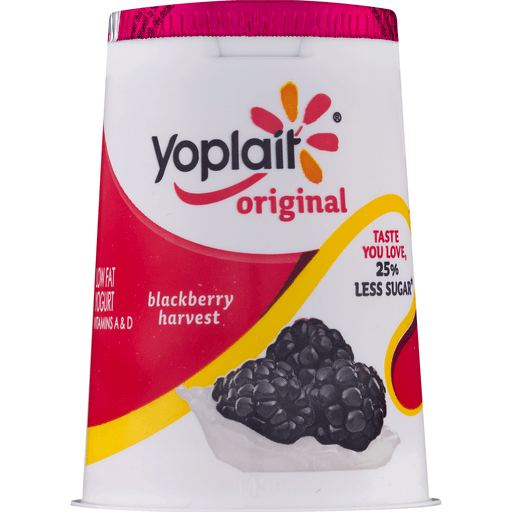 slide 4 of 9, Yoplait Original Blackberry Harvest Yogurt, 6 oz