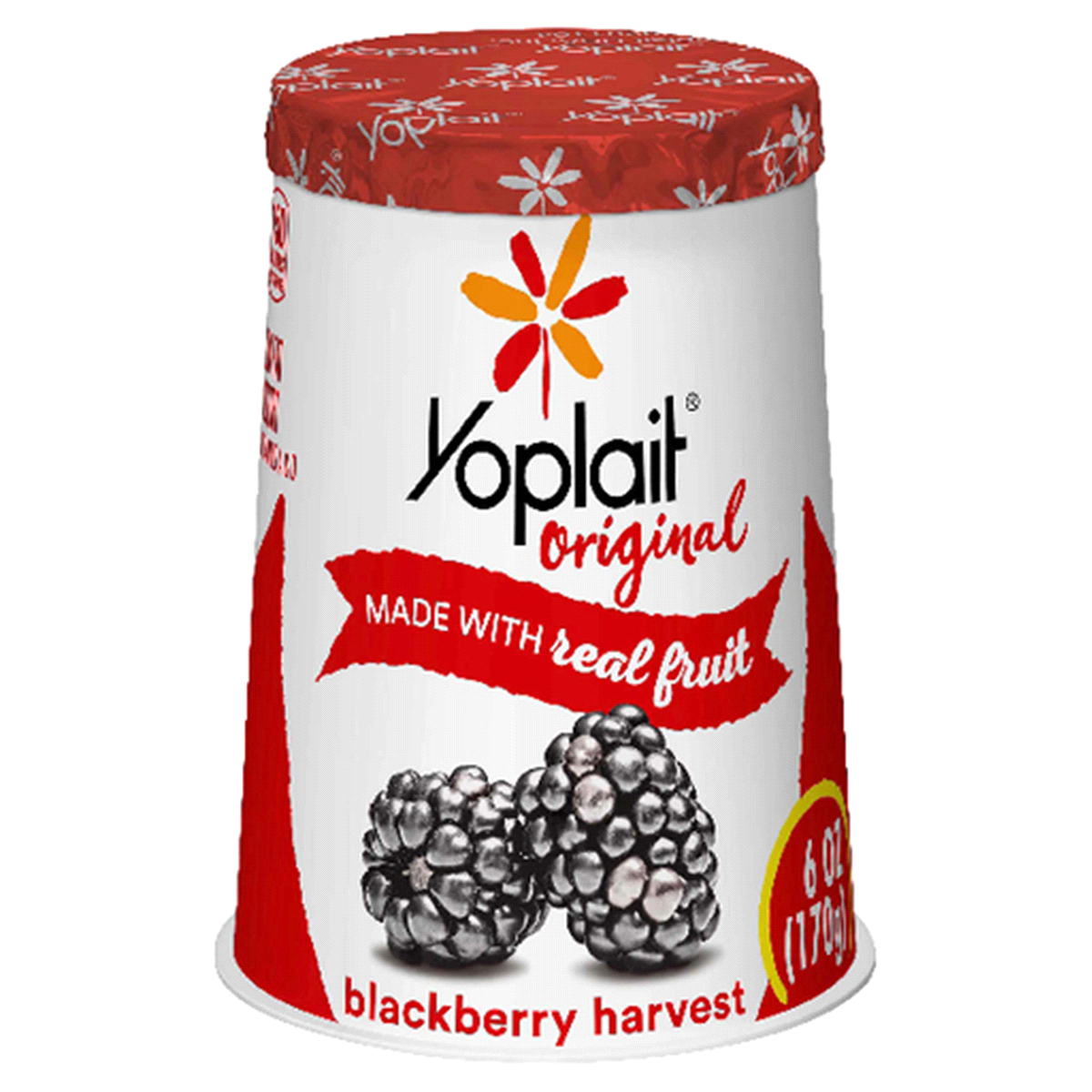 slide 1 of 9, Yoplait Original Blackberry Harvest Yogurt, 6 oz
