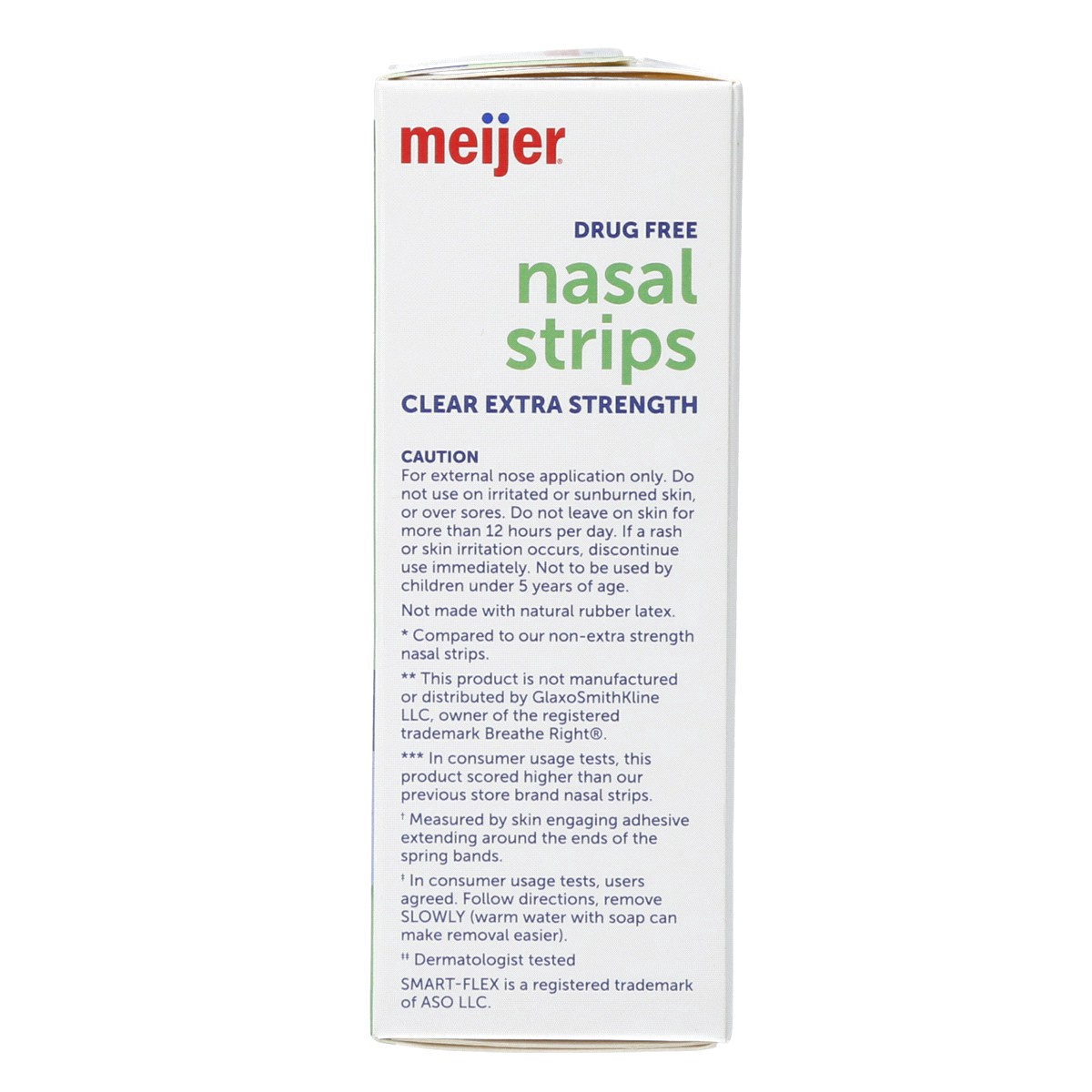 slide 13 of 13, Meijer Extra Clear Nasal Strips, 44 ct