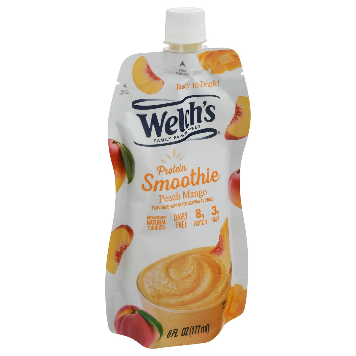 slide 6 of 9, Welch's Peach Mango Protein Smoothie 6 fl oz, 6 fl oz