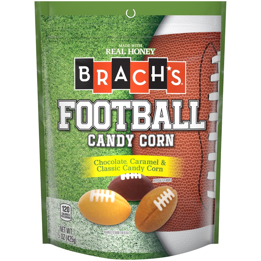 slide 1 of 2, Brach's Footballs Halloween Candy Corn, 15 oz