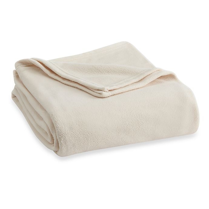 slide 1 of 1, Vellux Fleece Twin Blanket - Winter White, 1 ct