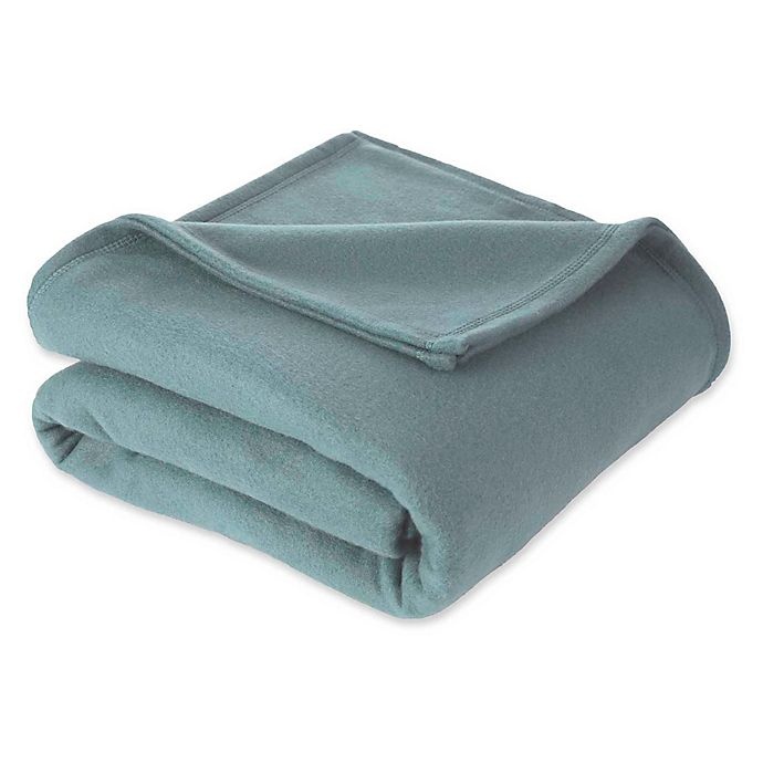 slide 1 of 1, Martex Super Soft Fleece Twin Blanket - Dusty Blue, 1 ct