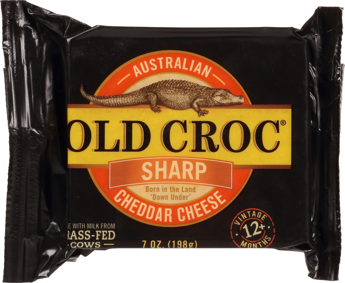 slide 1 of 14, Old Croc Sharp Cheddar Cheese 7 oz, 7 oz