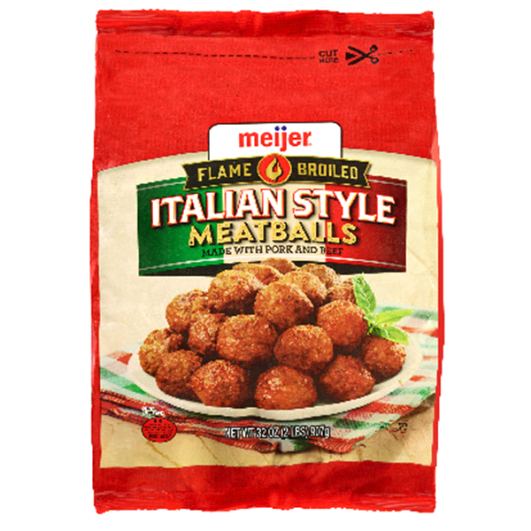 slide 1 of 1, Meijer Italian Meatballs, 32 oz