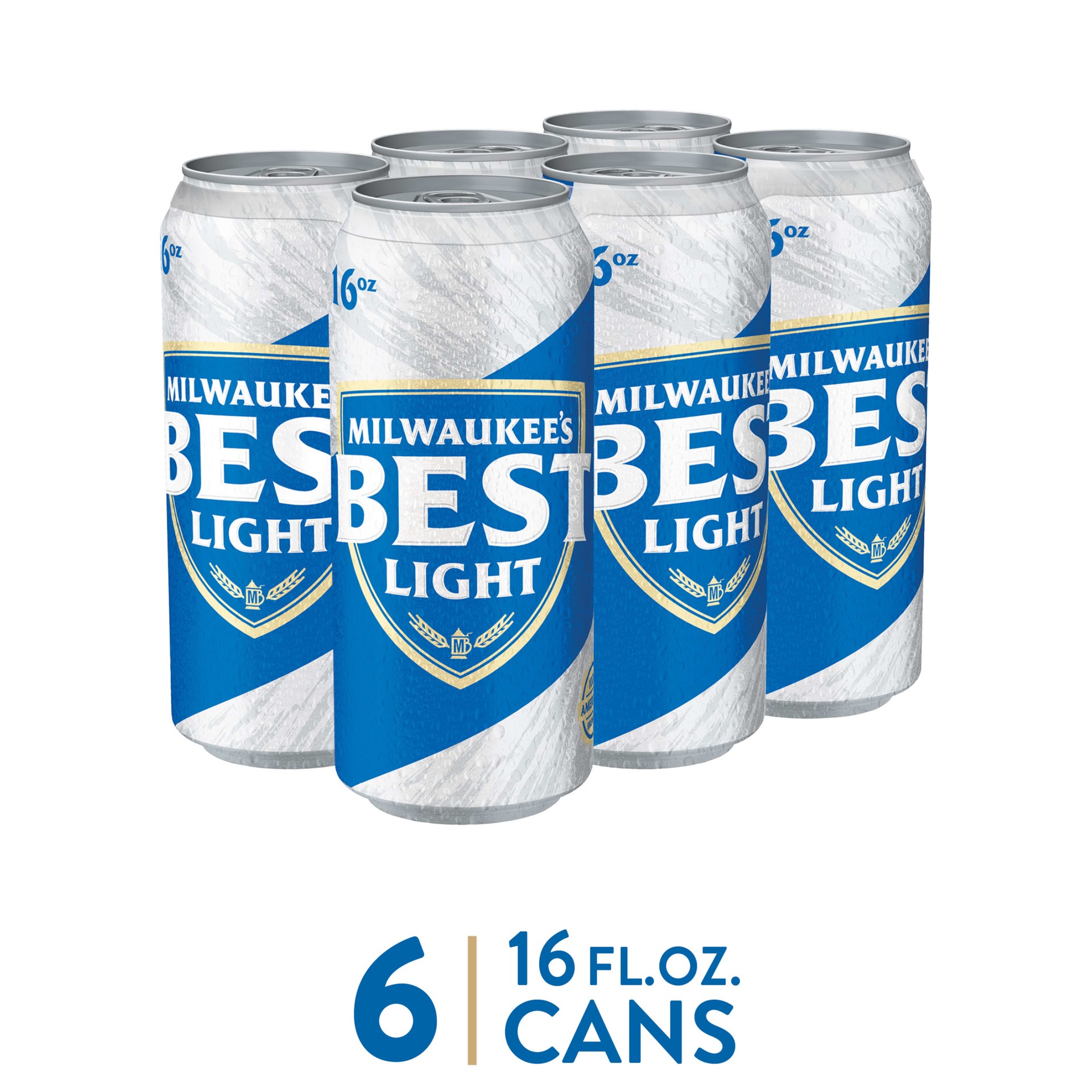 slide 1 of 4, Milwaukee's Best Beer, American Lager, 6 Pack, 16 fl. oz. Cans, 4.1% ABV, 16 fl oz