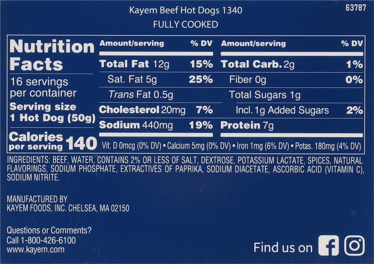 slide 2 of 13, Kayem Beef Hot Dogs 28 oz, 28 oz