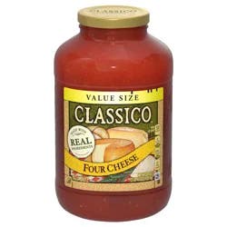 Classico Four Cheese Pasta Sauce Value Size, 44 oz Jar