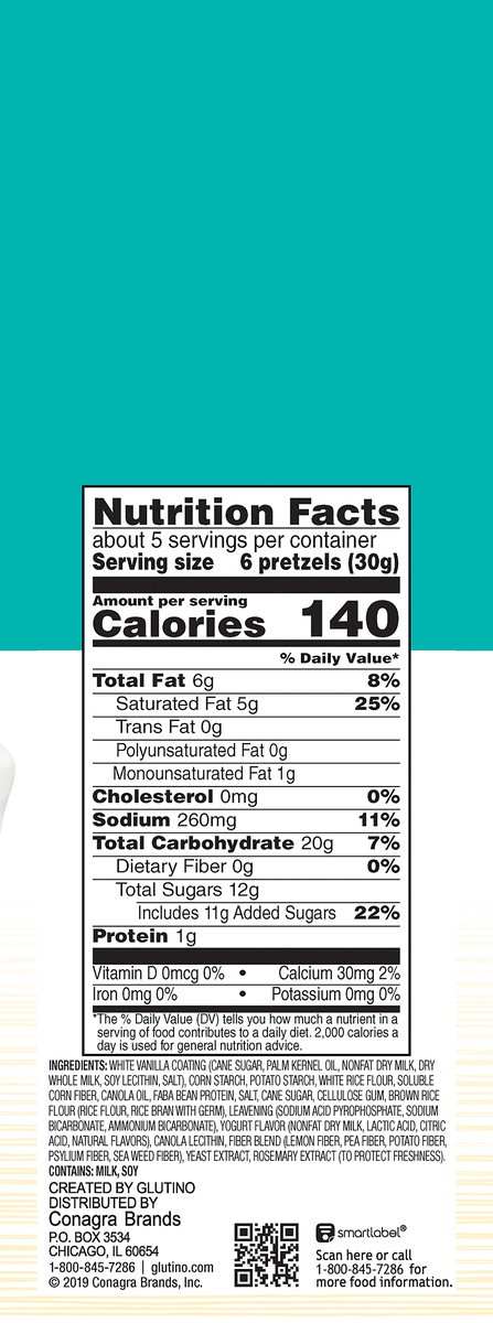 slide 4 of 8, Glutino Gluten Free Yogurt Flavored Covered Pretzels 5.5 oz, 5.5 oz