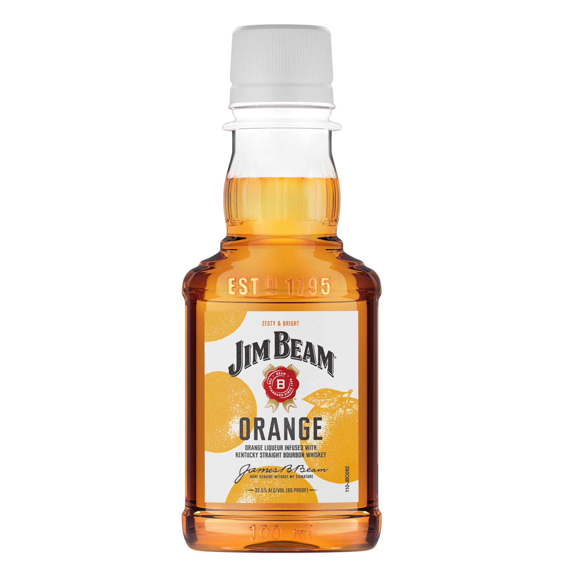 slide 2 of 2, Jim Beam Orange Liqueur with Kentucky Straight Bourbon Whiskey 100 ml, 100 ml