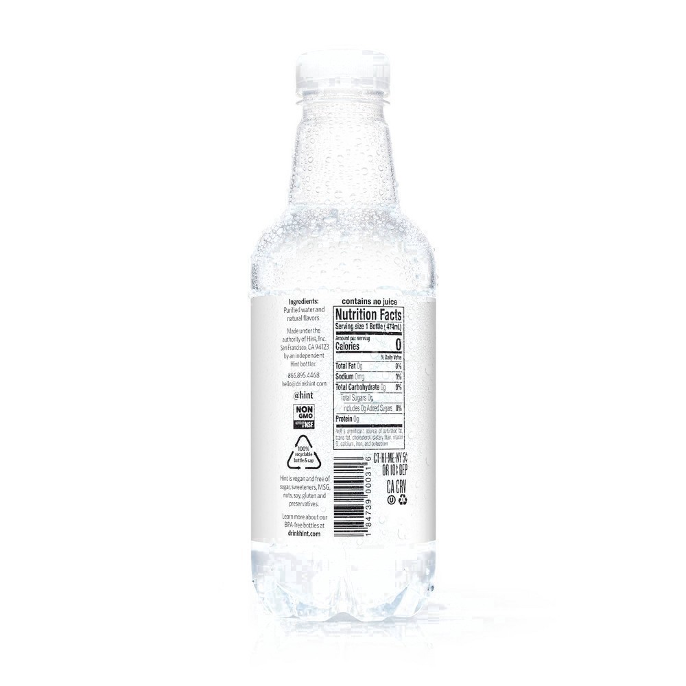slide 64 of 108, hint Crisp Apple Flavored Water - 16 fl oz Bottle, 16 oz