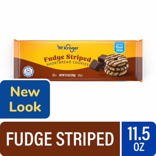 slide 1 of 1, Kroger® Fudge Striped Shortbread Cookies, 11.5 oz