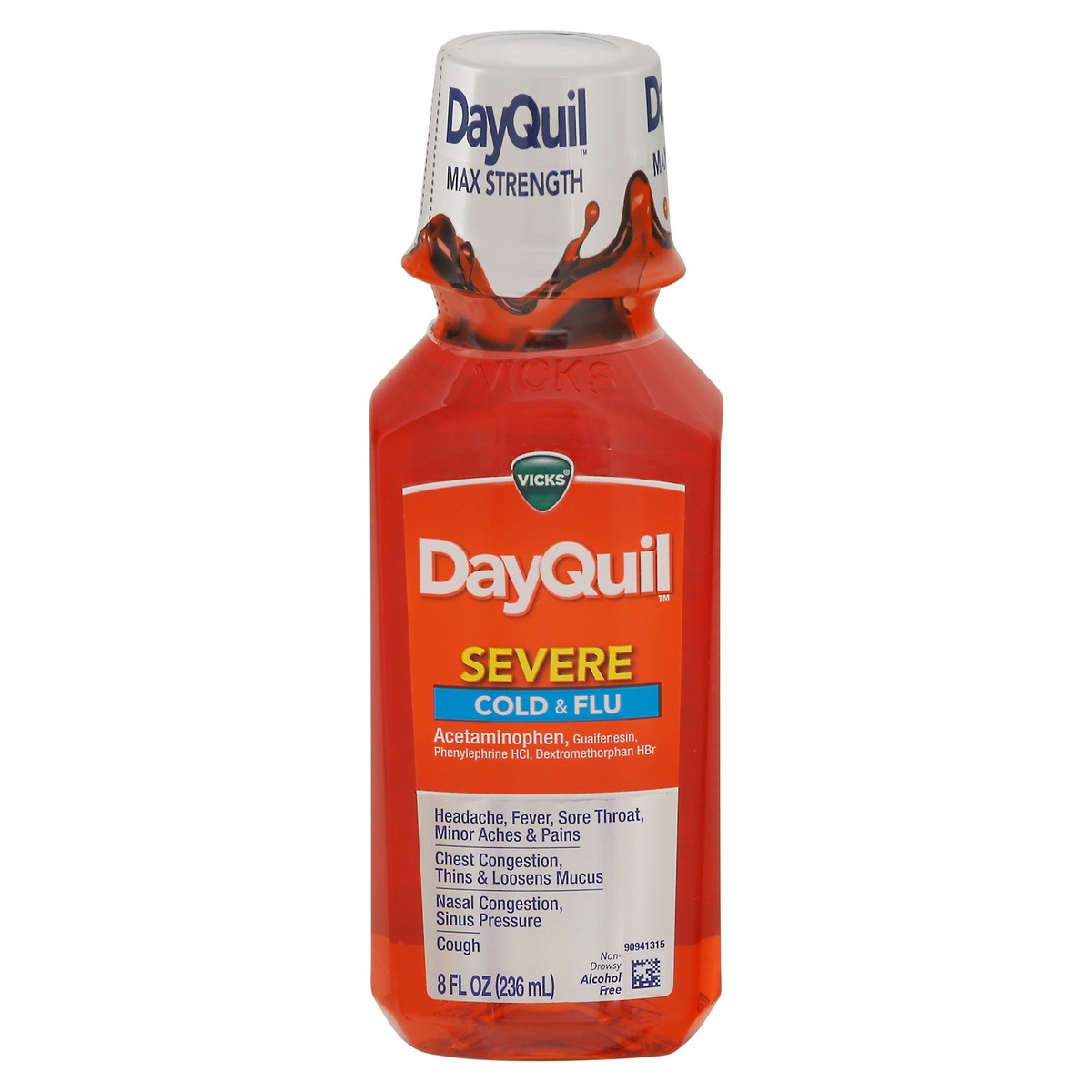 slide 1 of 2, Vicks Dayquil Severe Cold & Flu Liquid, 8 oz