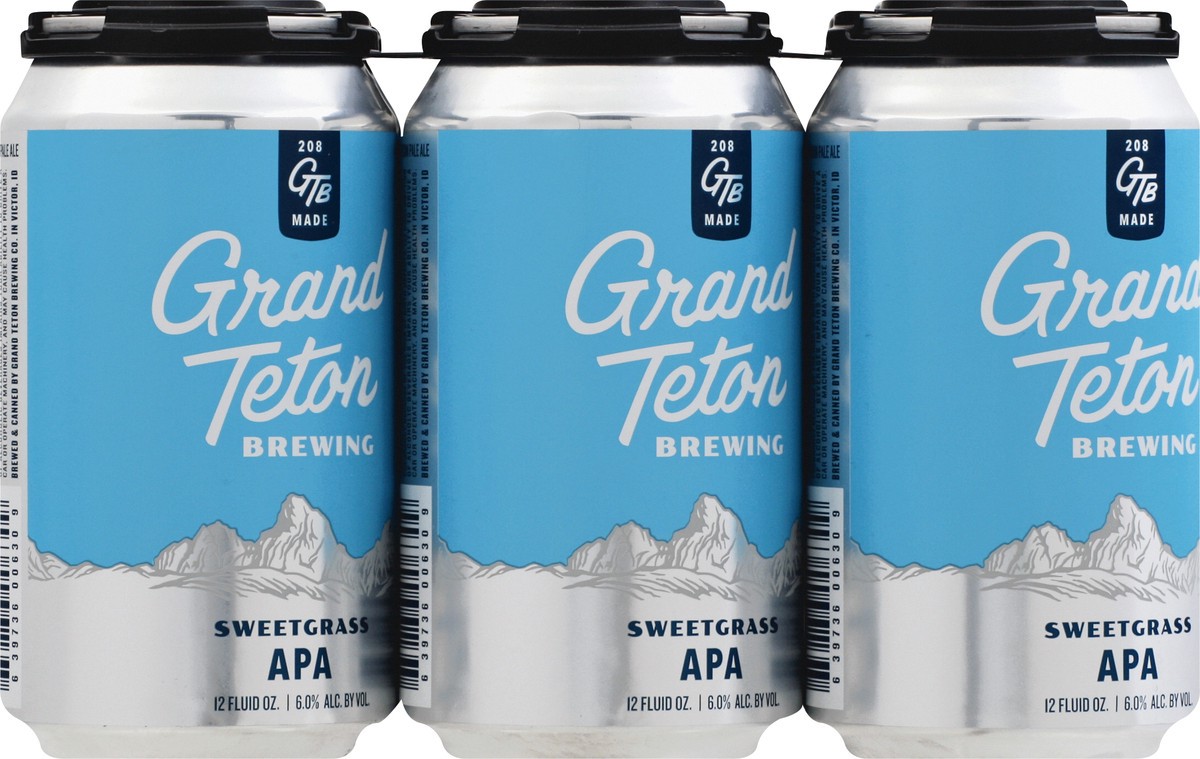 slide 4 of 8, Grand Teton Brewing Co. Grand Teton Sweetgrass American Pale Ale Bottles, 6 ct; 12 oz