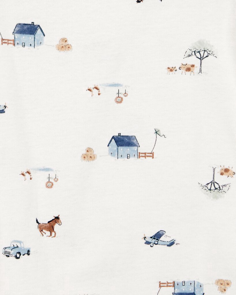 slide 5 of 5, Carter's Baby Barn Print 3-Piece Cardigan Set - Navy/White Navy/White 12M, 3 pc