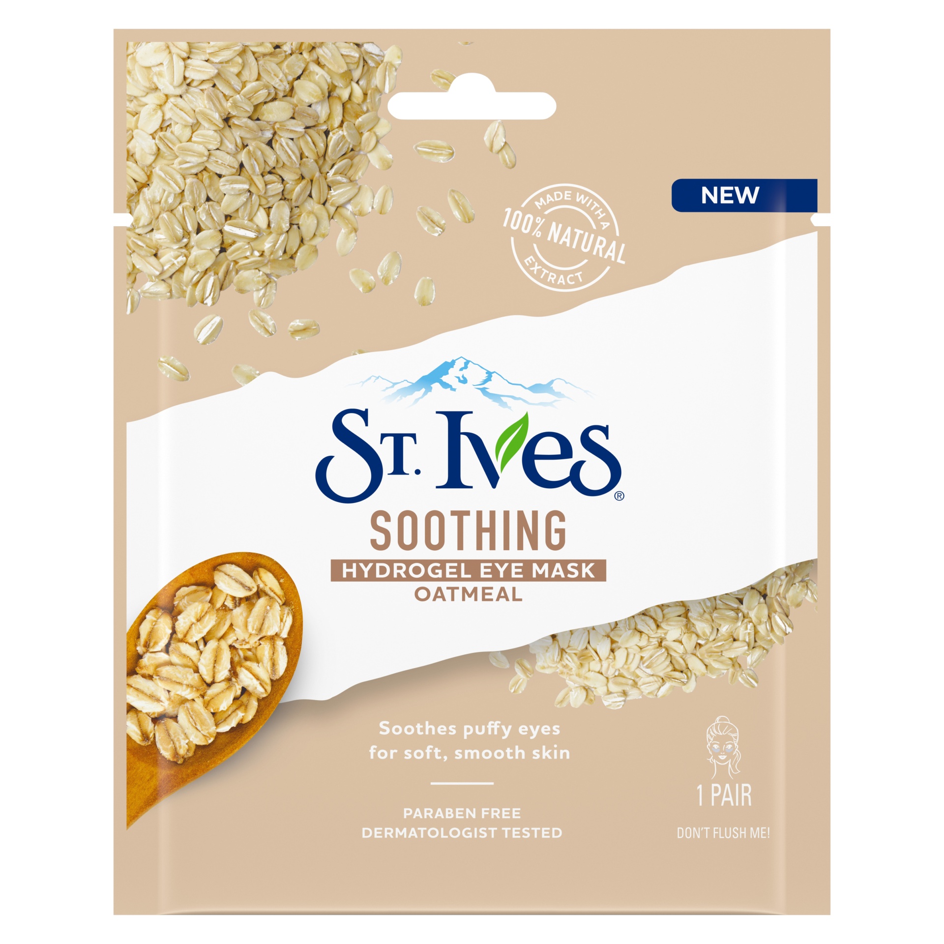 slide 1 of 4, St. Ives Soothing Oatmeal HydroGel Eye Mask, 1 ct