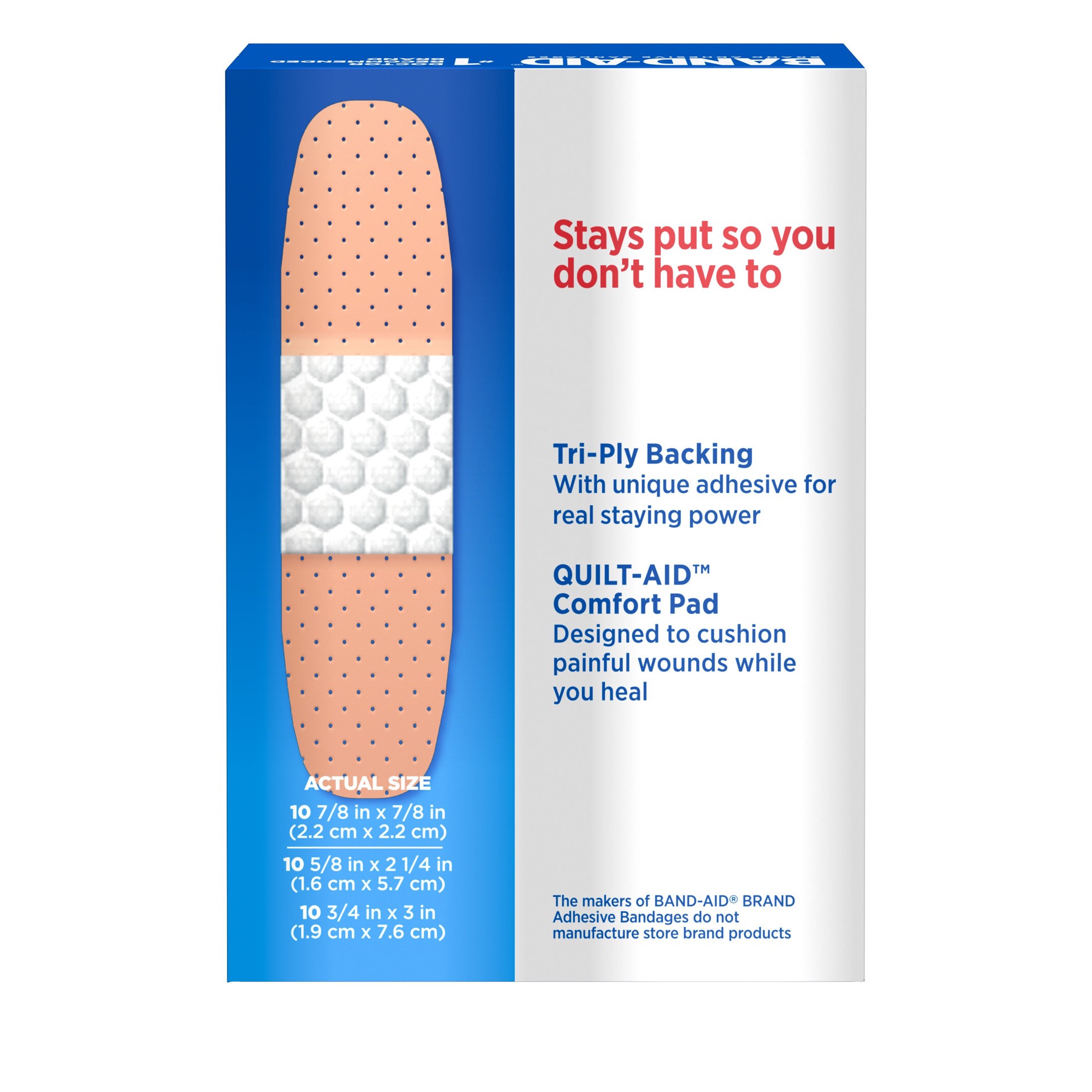 slide 7 of 7, BAND-AID Tru-Stay Plastic Strips Adhesive Bandages for First Aid & Wound Protection, Sterile Individually Wrapped Wound Care Bandages for Minor Cuts & Scrapes, Assorted Sizes, 30 ct, 30 ct