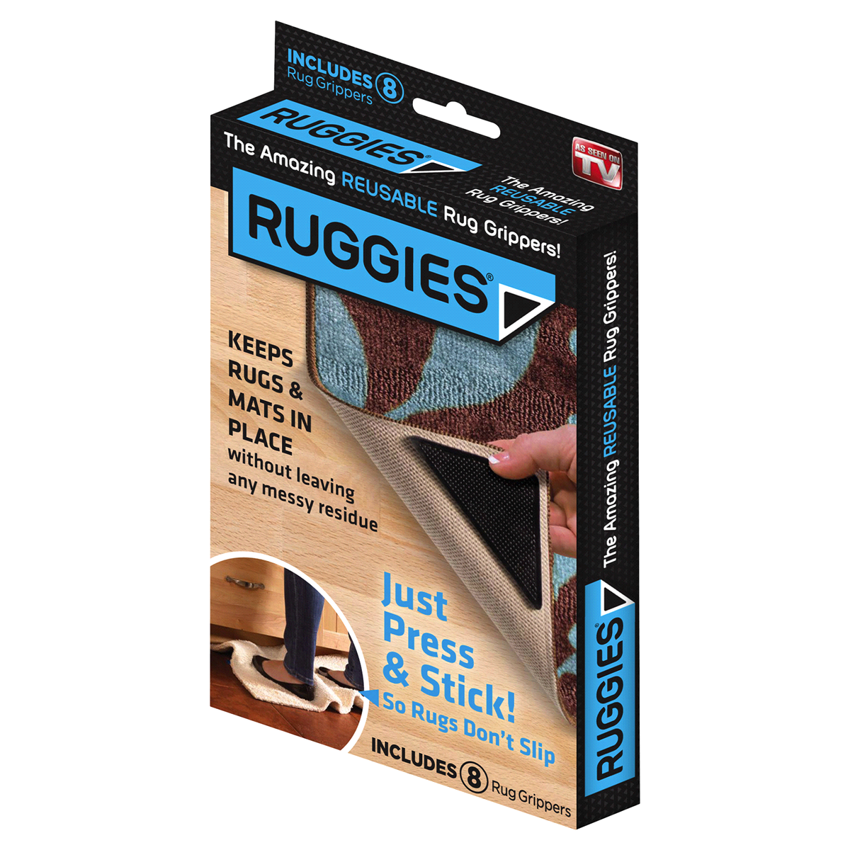 slide 1 of 1, Ruggies Rug Grippers 8 ea, 8 ct