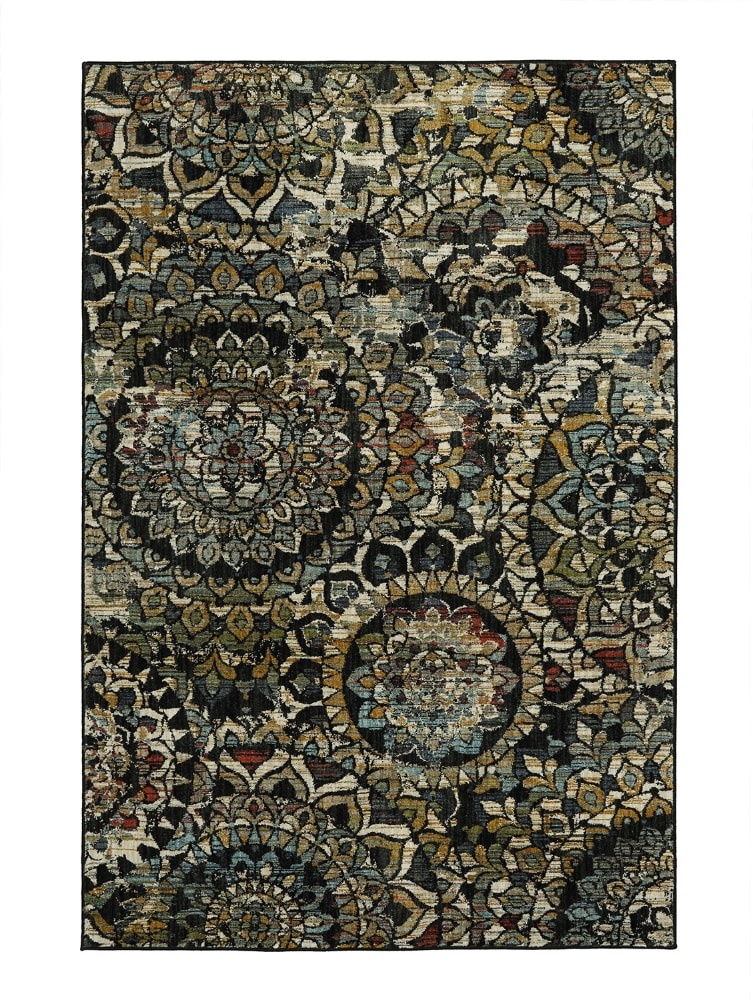 slide 1 of 1, Mohawk Stained Glass Area Rug - Onyx, 60 in x 84 in