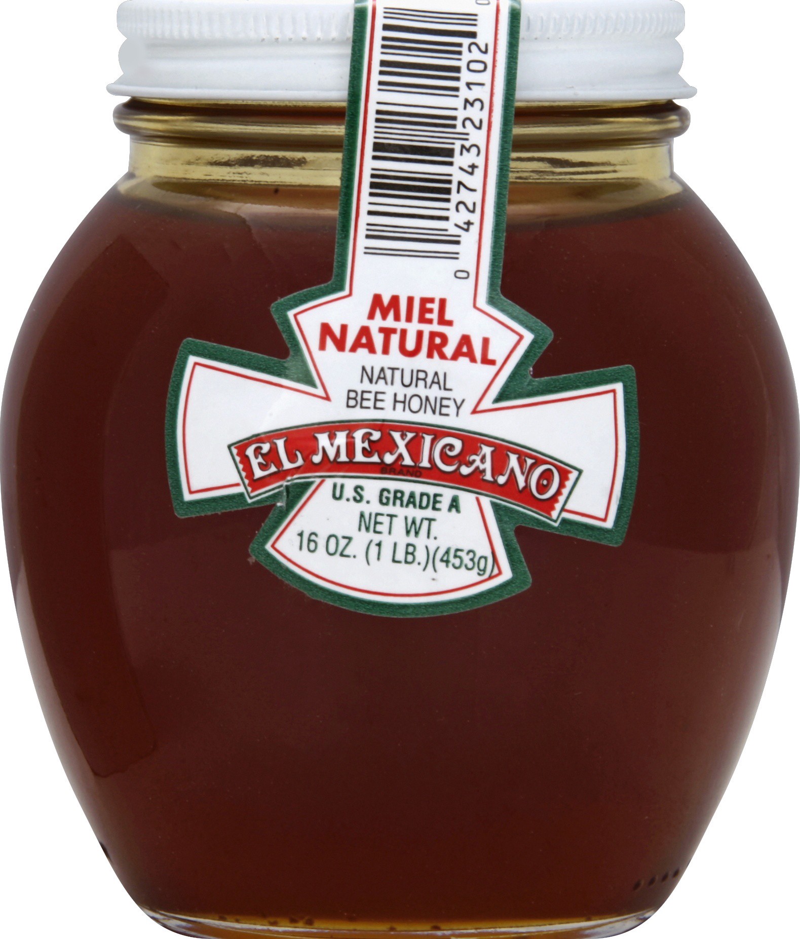 slide 1 of 1, El Mexicano Miel Natural Bee Honey, 16 oz