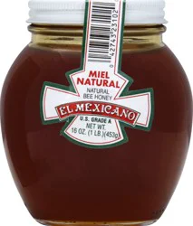 El Mexicano Miel Natural Bee Honey - 16 oz