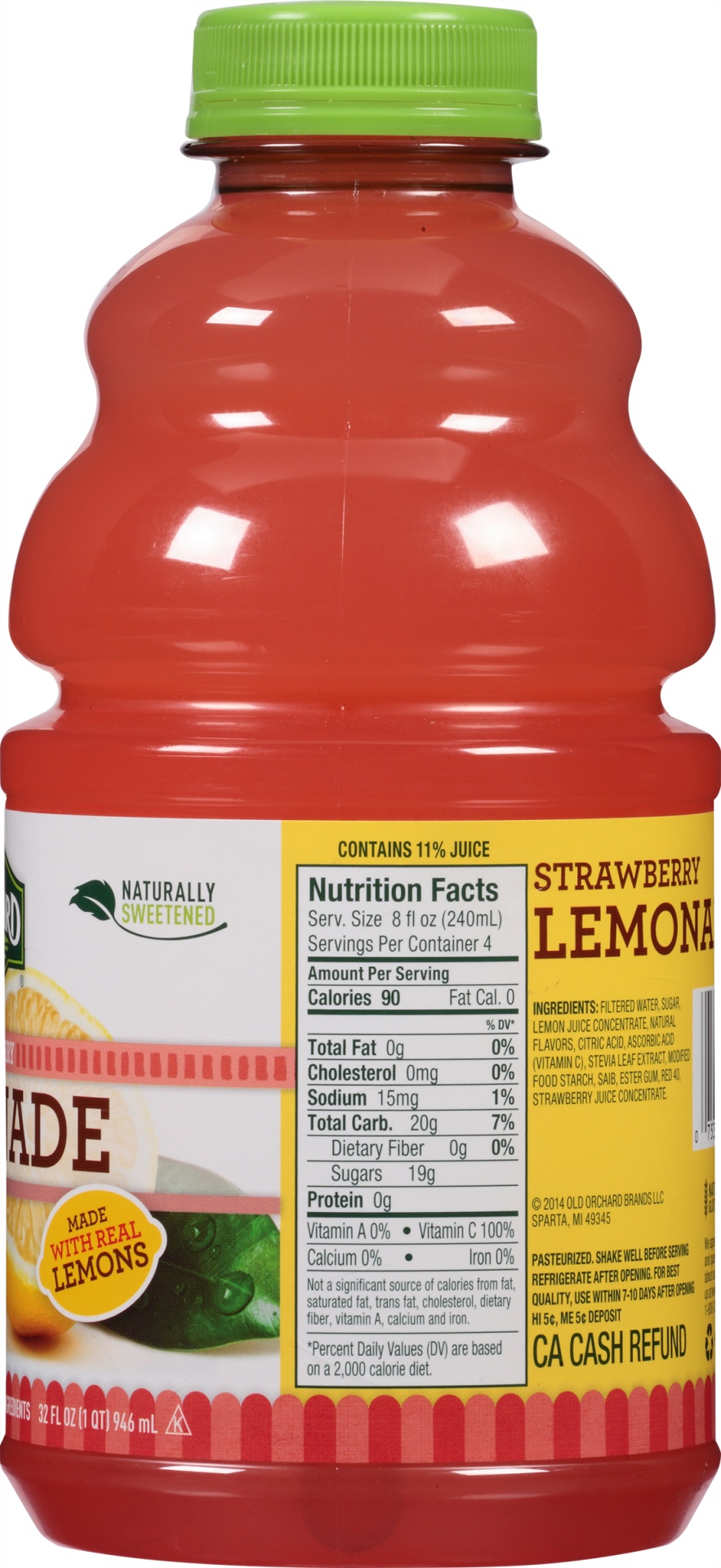 slide 3 of 6, Old Orchard Country Strawberry Lemonade, 32 oz