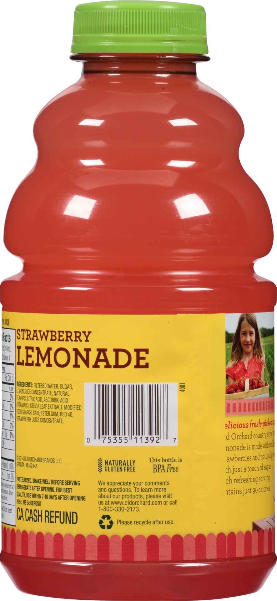 slide 4 of 6, Old Orchard Country Strawberry Lemonade, 32 oz