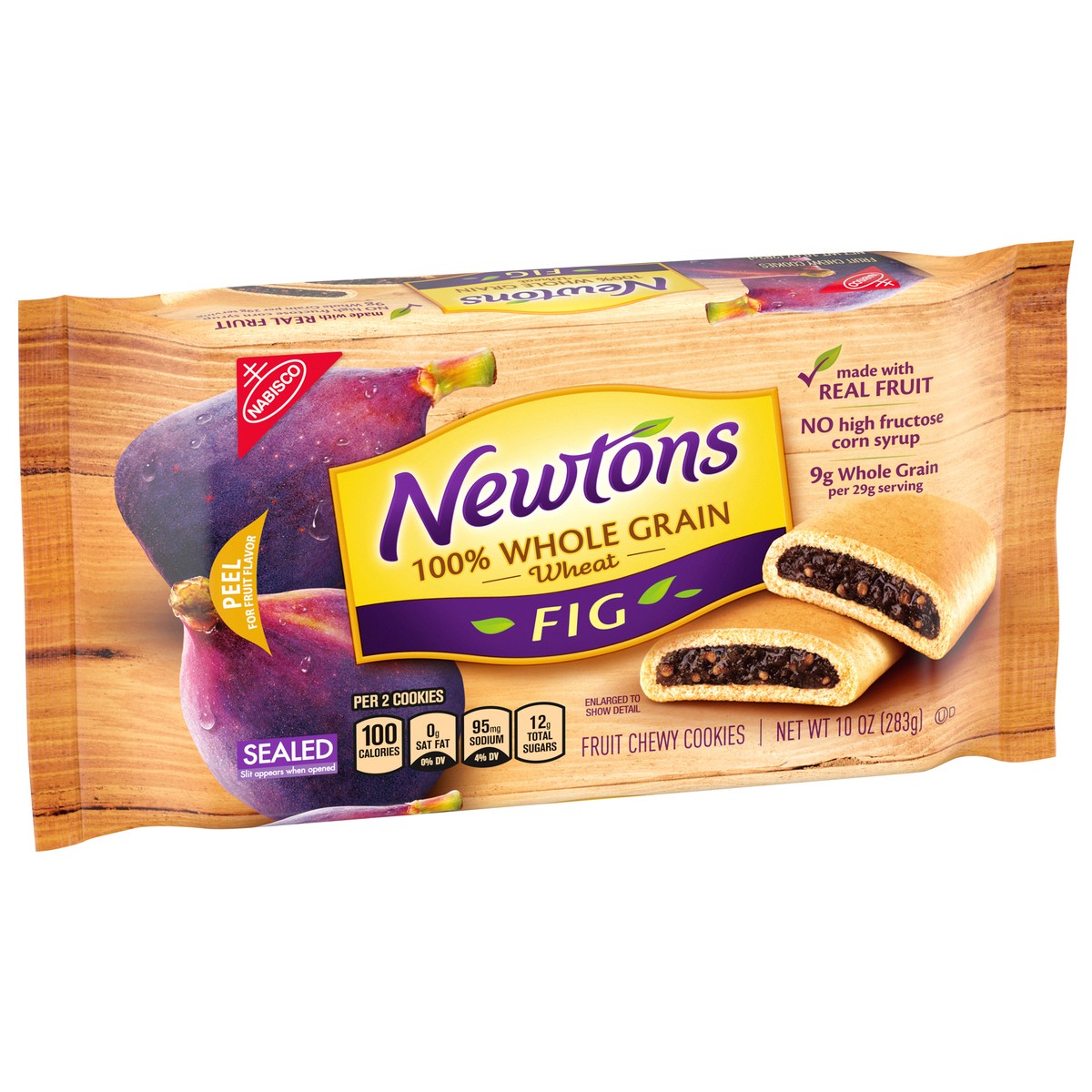 slide 6 of 9, Newtons 100% Whole Grain Wheat Soft & Fruit Chewy Fig Cookies, (Fig Bars), 10 oz Pack, 10 oz