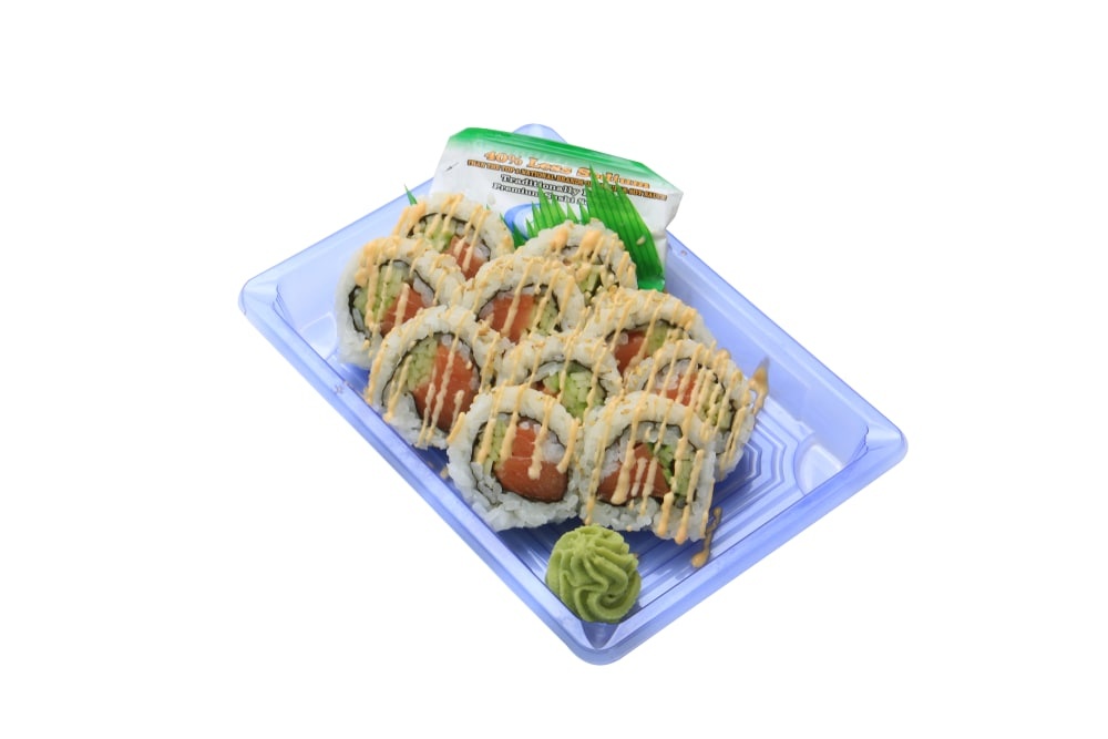 slide 1 of 1, AFC Sushi Spicy Salmon Roll, 7 oz