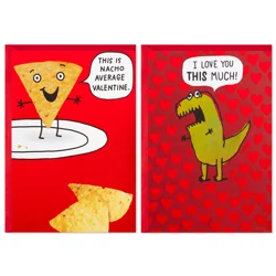 Hallmark Shoebox Pack Of 2 Funny Valentines Day Cards (Dinosaur, Nachos) #11