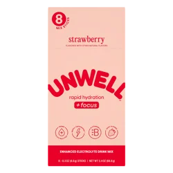 Unwell Hydrate And Focus Powder Strawberry 0.3oz Stick
