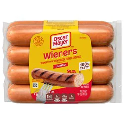 Oscar Mayer Jumbo Wieners Hot Dogs, 8 ct Pack