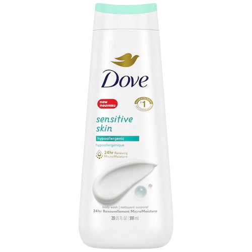 slide 1 of 4, Dove Beauty Dove Sensitive Skin Hypoallergenic Body Wash - 20 fl oz, 20 oz